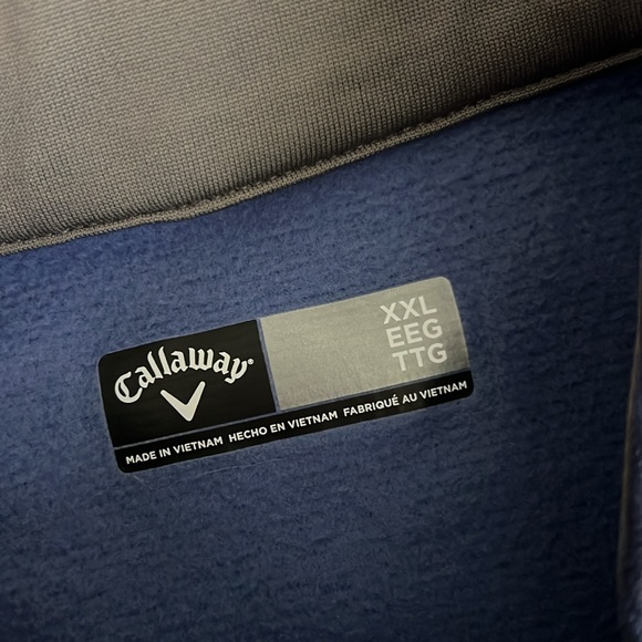 CALLAWAY Blue Half Button Up Golf Sweater XXL - Picture 6 of 6